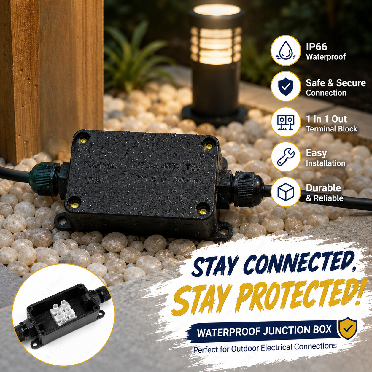 Outdoor Power Cable Junction Box - Outdoor IP66 Sealed Junction Box Waterproof