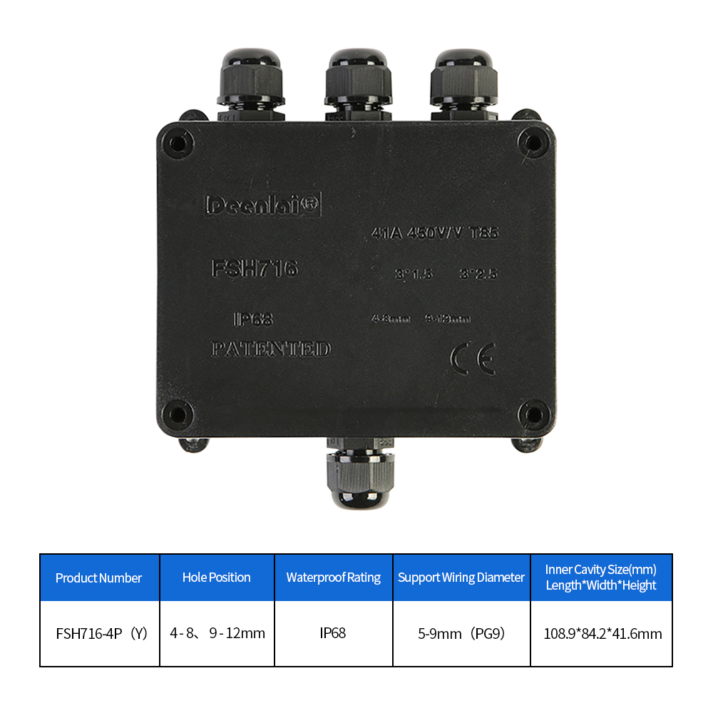 IP68 External Junction Box 4 W - Outdoor Power Cable Junction Box recensie en prijs