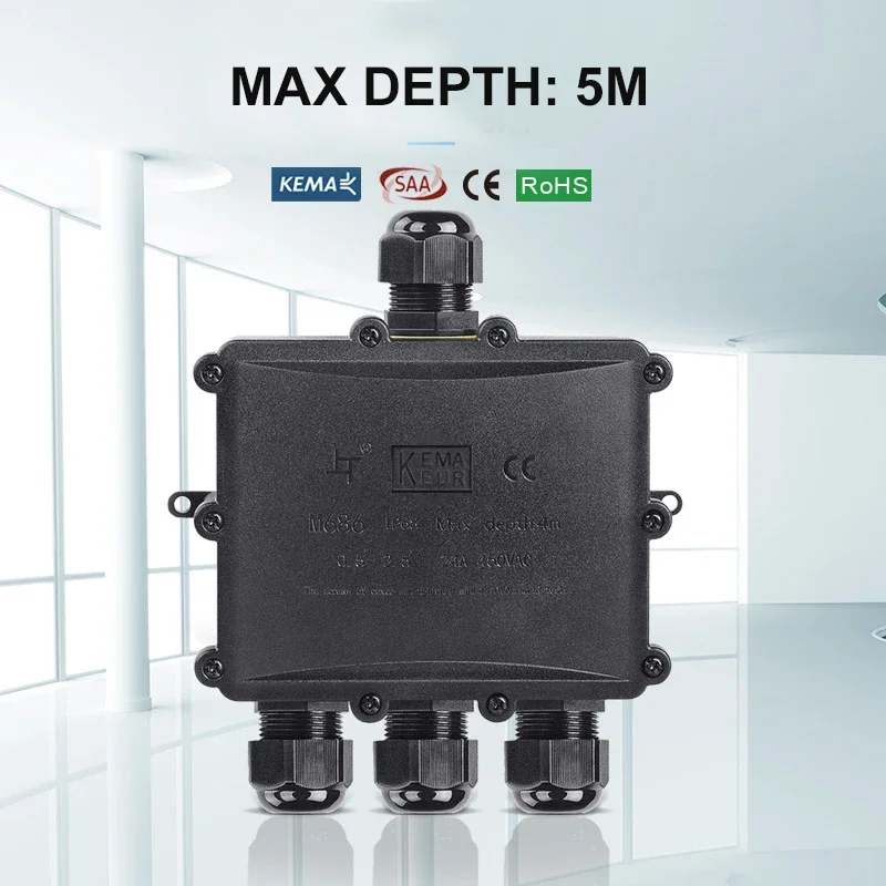 4Way 1In3Out IP68 Waterproof 4 - Outdoor Power Cable Junction Box recensie en prijs