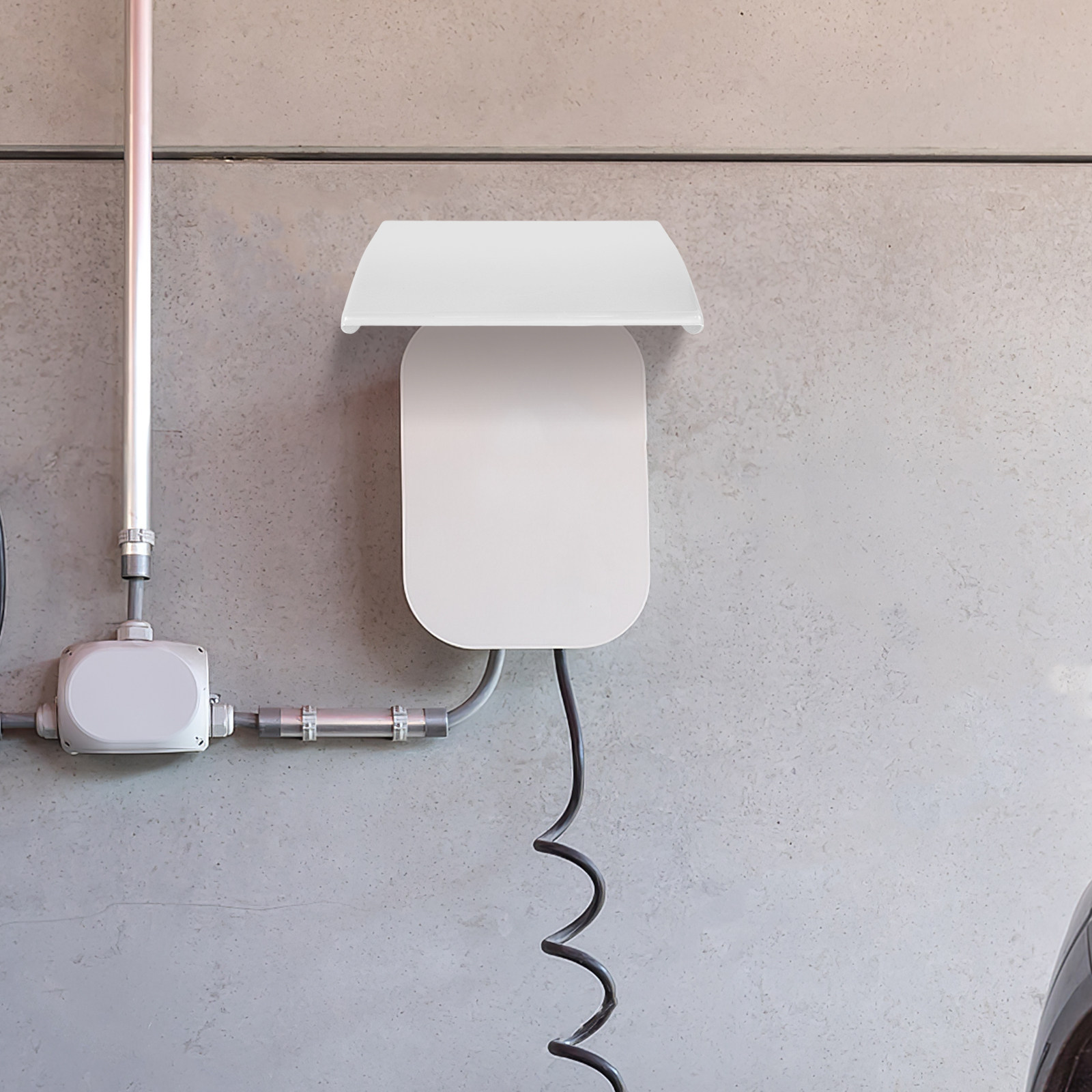 White Outdoor Ev Charging Pile - Outdoor Power Meter recensie en prijs