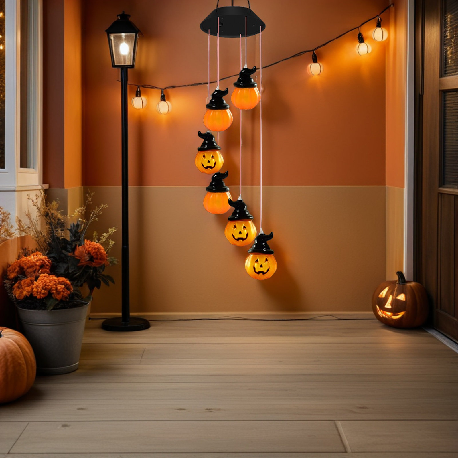 2Pcs Jack O Lantern Wind Chime - Outdoor Power Jack recensie en prijs