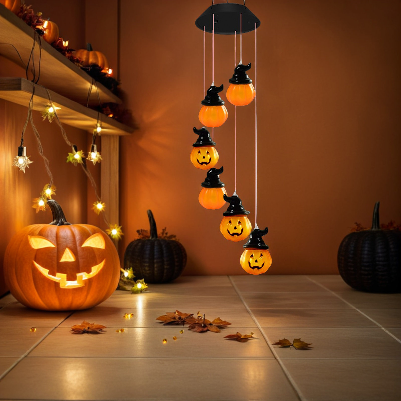 2Pcs Jack O Lantern Wind Chime - Outdoor Power Jack recensie en prijs