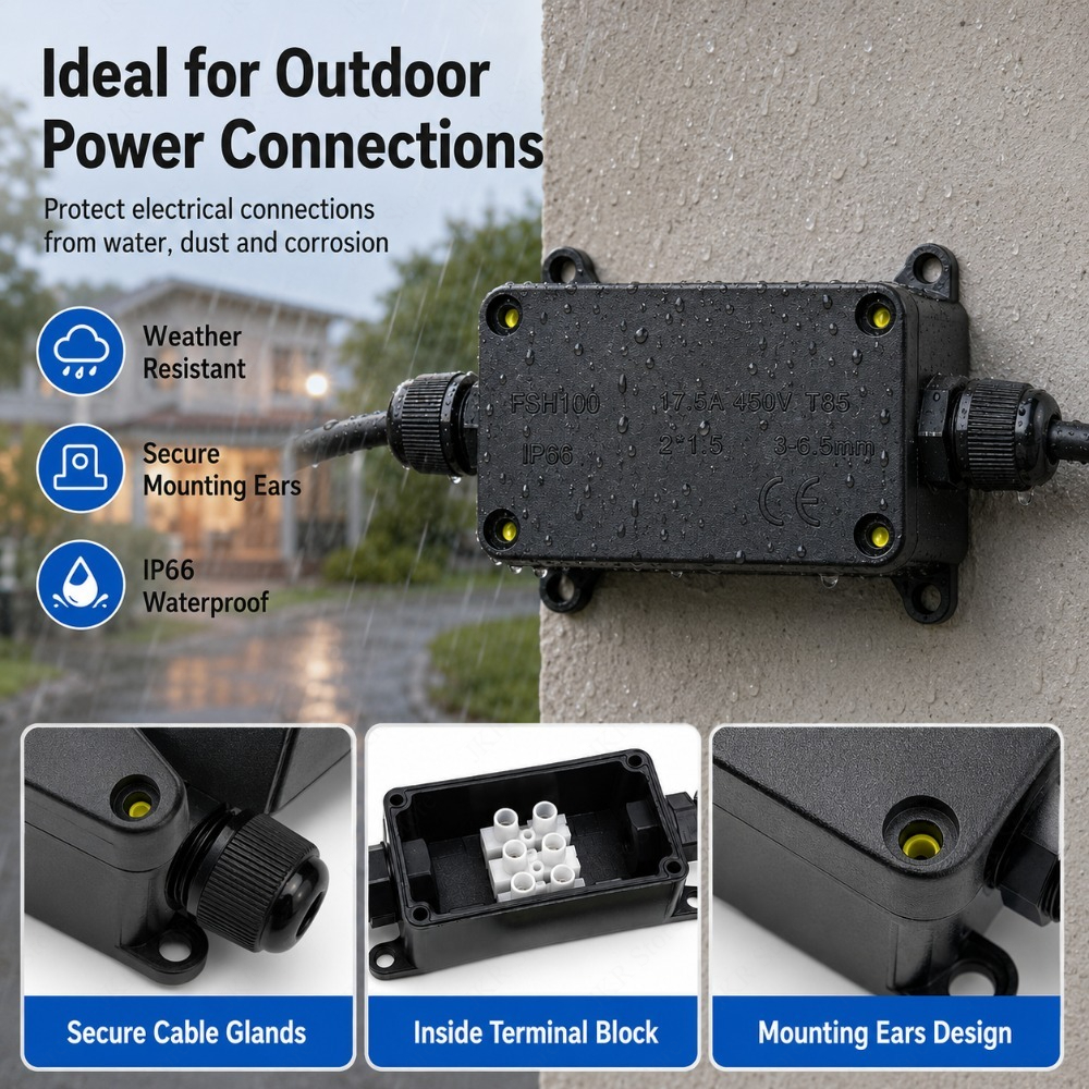 IP66 Waterproof Cable Junction - Outdoor Power Cable Junction Box recensie en prijs